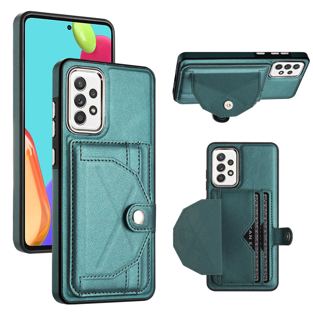 YB Leather Coating Series-4 for Samsung Galaxy A52 4G 5G A52s 5G Card Holder Phone Cover Kickstand Leather TPU Case YB Leather Coating Series-4 for Samsung Galaxy A52 4G 5G A52s 5G Card Holder Phone Cover Kickstand Leather TPU Case
